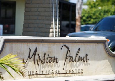 Mission Palms front exterior sign
